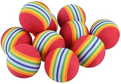 Balle arc-en-ciel élastique de cinq cm de diamètre, jouet pour animaux de compagnie