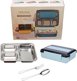 Boîte à lunch boîte à lunch à 3 compartiments pour enfants et adultes/tout-petits couvercles intérieurs en acier inoxydable anti-fuite pour récipients à tiffin, cuillère et fourchette réutilisables allant au micro-ondes, au lave-vaisselle et au congélateur (bleu clair). DIAYTAR COTE D'IVOIRE est une boutique en ligne généraliste proposant plus de 300000 références de produits, faisant d'elle le leader du marché en Côte d'Ivoire. Elle offre une large gamme de produits, allant de l'électronique à la maison et aux vêtements, pour répondre aux besoins de tous les consommateurs. Avec une livraison rapide et sécurisée, DIAYTAR COTE D'IVOIRE est le choix idéal pour les achats en ligne.