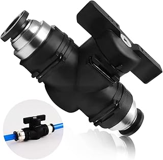 Connecteur pneumatique, connecteur pneumatique 10 mm, vanne à tige enfichable noire, vanne à