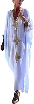 Caftan en coton pour femme, vêtements d'intérieur bohème surdimensionnés, kimono maxi plage, taille