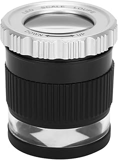 Lentille de bijoux 30x avec lampe led et uv, loupe à échelle cylindrique