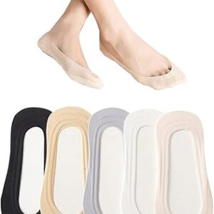 5 paires de chaussettes invisibles pour femmes coupe basse plates fines antidérapantes invisibles