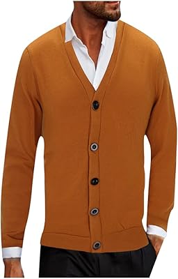 Anytoy cardigan pour hommes boutique pour hommes couleur pure business cardigan décontracté col