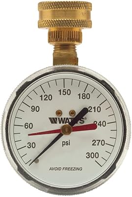 Manomètre d'eau watt 0950200 pour tester les connexions de tuyaux avec indicateur rouge