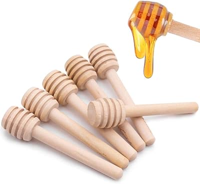 Xifor 6 paquet de mini bâtonnets à miel en bois, bâtonnets à miel