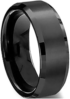 Bague en acier noir pour homme, taille us 10, titane. DIAYTAR COTE D'IVOIRE mise sur la satisfaction client en proposant des services de livraison rapides et fiables. Elle garantit également la sécurité des transactions en ligne, offrant ainsi une garantie de qualité à ses clients.