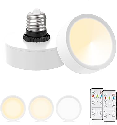 Laboreducer lot de 2 rondelles lumineuses rechargeables usb à led pour douille e26, ampoules à vis avec télécommande, ampoule à piles, non électrique pour applique murale, lampe de table, suspension (paquet de 2). DIAYTAR COTE D'IVOIRE est une boutique en ligne généraliste qui propose plus de 300 000 références de produits, répondant ainsi aux besoins diversifiés de sa clientèle. Leader sur le marché ivoirien, elle se démarque par sa variété de produits et son service de qualité. 