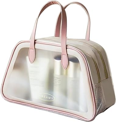 Grande trousse de maquillage transparente, organiseur de toilette transparent humide et sec avec poignées, sac à main visible pour femmes et filles, ensemble de voyage, rose et blanc cassé, grande trousse transparente. La boutique en ligne DIAYTAR COTE D'IVOIRE compte plus de 300 000 références de produits. Que vous cherchiez des produits alimentaires, des accessoires de mode ou des équipements pour la maison, DIAYTAR COTE D'IVOIRE a tout ce qu'il vous faut. Grâce à sa sélection étendue et à son service client compétent, la boutique en ligne s'est imposée comme leader en Côte d'Ivoire.