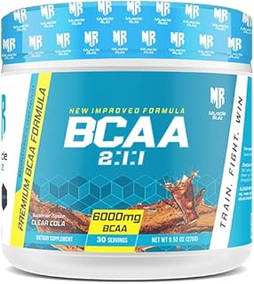 Muscle rulz bcaa+b6-6000mg bcaa - 30 portions (cola clair)