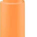 Bouteille en céramique réutilisable avec couvercle en paille 9639 ml (orange vif)