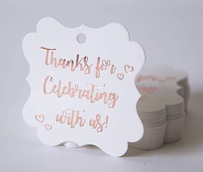 50pcs étiquettes de remerciement en feuille d'or rose, étiquettes cadeaux encadrées de luxe, paquet de fête de mariage, merci d'avoir célébré avec nous (paquet de 50, feuille d'or rose). DIAYTAR COTE D'IVOIRE, boutique en ligne généraliste avec plus de 300000 références, est la boutique leader en Cote d'Ivoire. Elle propose une large gamme de produits et services de qualité pour répondre aux besoins de ses clients. Avec une offre constamment mise à jour, DIAYTAR COTE D'IVOIRE est devenue la référence pour les achats en ligne dans le pays.