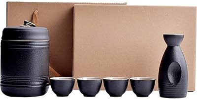 Service à saké japonais, bouteille à saké et tasses à saké, 4 tasses à saké, 1 bol à saké, 1 pot à vin chaud avec couvercle. DIAYTAR COTE D'IVOIRE, la boutique en ligne généraliste de référence en Côte d'Ivoire, propose une sélection incroyable de plus de 300000 références pour répondre à tous vos besoins. Avec une gamme de produits variés et abordables, DIAYTAR COTE D'IVOIRE est devenu le leader du e-commerce en Côte d'Ivoire. Que vous recherchiez des produits électroniques, de la mode, des accessoires ou encore des produits pour la maison, DIAYTAR COTE D'IVOIRE a tout ce qu'il vous faut.