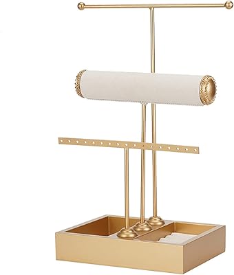 Support de rangement de bijoux en métal gozhou, organisateur de bijoux suspendu sur table, support de collier sur pied, présentoir de bracelets et de colliers à 3 niveaux. La boutique en ligne DIAYTAR COTE D'IVOIRE propose une expérience de shopping unique et personnalisée à ses clients. Elle offre une gamme de services tels que la personnalisation de produits, les conseils de style et les recommandations de produits. Les clients peuvent également profiter de la fonction de recherche avancée pour trouver facilement les produits qu'ils recherchent.
