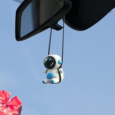 Accessoires d'ornement suspendus de voiture, pendentif d'astronaute mignon, pendentif de voiture de dessin