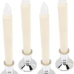 Osaladi 4 pièces bougie de simulation décor d'halloween bougies de mariage décoration