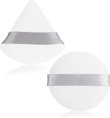 2 pièces d'éponge en poudre triangulaire lavable et réutilisable pour le visage, peluche