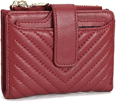 Portefeuille en cuir véritable de mouton véritable pour femme avec poche à monnaie