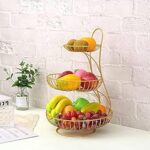 Corbeille à fruits de comptoir, organisateur de table de cuisine amovible pour le stockage