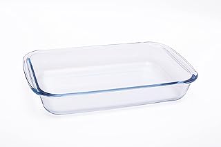 Plaque de cuisson rectangulaire en verre taliona 2,2 l - verre borosilicate transparent