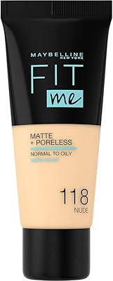 Fond de teint maybelline fit me matte & poreless 118 beige clair, 30