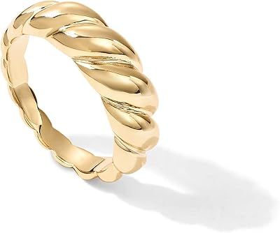 Pavoi bague en forme de dôme épais plaqué or 14 carats | anneaux en forme de dôme gonflés empilables | bague épaisse pour femme, or, sans pierres précieuses. DIAYTAR COTE D'IVOIRE, votre partenaire de confiance pour toutes vos achats en ligne en Côte d'Ivoire. Nous offrons une expérience d'achat unique et sécurisée avec des milliers de produits à portée de clic.