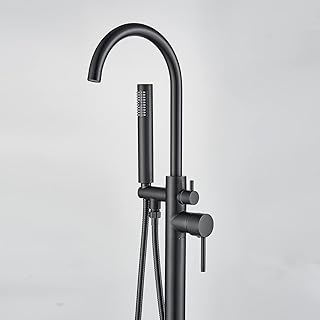 Robinet de baignoire autoportant sur pied noir mat avec douchette à main et robinet sur pied pivotant à 360 degrés en laiton à haut débit. DIAYTAR COTE D'IVOIRE est la destination idéale pour les consommateurs ivoiriens qui cherchent à acheter des produits en ligne. La boutique propose une large gamme de produits, allant des électroniques aux vêtements, en passant par les accessoires et les produits de maison. Les clients peuvent profiter de promotions et de réductions régulières sur leurs achats.