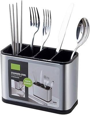 Porte-ustensiles de cuisine, support de rangement pour cuillères, organisateur d'ustensiles de cuisine, organisateur de couverts, cage d'égouttage des aliments avec plateau de sortie d'eau. La boutique en ligne DIAYTAR COTE D'IVOIRE propose une expérience d'achat en ligne sécurisée et pratique, avec des options de livraison et de paiement variées. Les clients peuvent choisir parmi une vaste sélection de produits de différentes marques et bénéficier de promotions et de réductions régulières. L'équipe de DIAYTAR COTE D'IVOIRE met tout en œuvre pour offrir un service client de haute qualité.