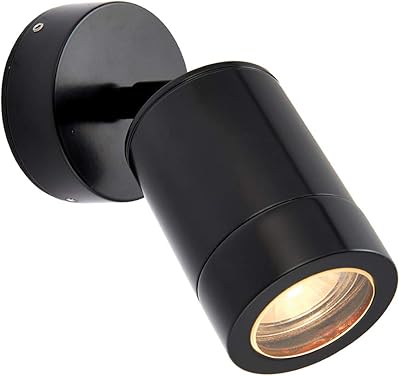 Applique murale simple réglable gu10 national lighting odyssey, noir satiné pour intérieur, extérieur