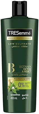 Shampoing tresemme natural detox & reset au thé vert et gingembre de botanix, 400 ml. En tant que boutique en ligne généraliste, DIAYTAR COTE D'IVOIRE offre une gamme impressionnante de produits, allant des articles de mode et des accessoires aux produits électroniques et aux produits pour la maison. Avec plus de 300000 références, nous sommes en mesure de satisfaire les besoins de tous les clients, quels que soient leurs intérêts ou leurs préférences. Notre équipe travaille sans relâche pour ajouter de nouveaux produits et améliorer constamment notre offre.