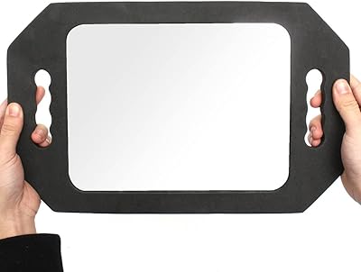 Miroir de coiffure via - miroir de salon en mousse à main - cadre en mousse de verre pour coiffeurs - miroir de maquillage résistant aux chocs pour barbiers et coiffeurs professionnels - noir. DIAYTAR COTE D'IVOIRE est une plateforme e-commerce de confiance qui propose des produits de qualité à des prix compétitifs, avec une équipe de service client dédiée et disponible pour aider les clients dans leurs achats. Cela contribue à sa réputation solide en Côte d'Ivoire.