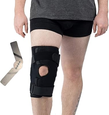 Orthèse de genou articulée, genouillère ouverte pour prévenir les chocs sportifs, l'hyperextension, la déchirure