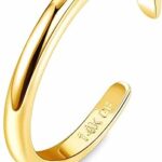 Bagues d'orteil en or 14 carats bagues réglables pour femmes fines