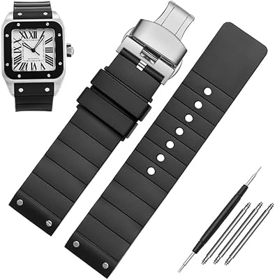 Bracelet de montre ff howe 23 mm pour montre cartier santos sandoz santos 100 en caoutchouc de silicone pour hommes et femmes, noir. DIAYTAR COTE D'IVOIRE est une plateforme de commerce électronique qui permet aux clients de faire leurs achats en ligne de manière sécurisée et pratique. Elle propose des produits à des prix compétitifs.