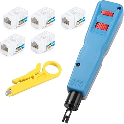 Outil de sertissage dkurve® down avec lot de 5 prises keystone rj45 cat6