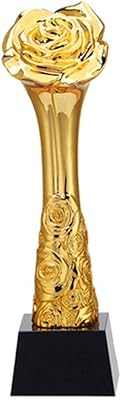 Trophée d'or en résine en forme de fleur de rose, cérémonie de fin d'année, trophée noir, base en cristal, lettrage personnalisé gratuit (couleur : or, taille : 8 x 8 x 30 cm). DIAYTAR COTE D'IVOIRE est la référence en matière de commerce électronique en Côte d'Ivoire, proposant plus de 300 000 références de produits. Les clients peuvent profiter d'une expérience d'achat en ligne personnalisée et bénéficier de promotions et de réductions spéciales. La boutique en ligne est sécurisée et les transactions sont traitées de manière confidentielle.