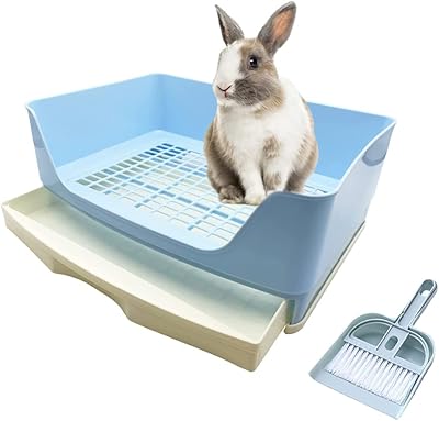 Grand bac à litière pour lapin newstyle cuvette de toilette d'angle avec tiroirs