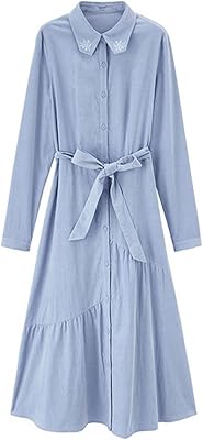 Melphi robe automne hiver manches longues dame une pièce col brodé taille mince blanchir couleur douce femmes robe en coton (couleur : bleu clair, taille : xl). Avec une plateforme en ligne intuitive et facile à naviguer, DIAYTAR COTE D'IVOIRE permet à ses clients de trouver et d'acheter facilement les produits dont ils ont besoin. Elle accepte différents modes de paiement et offre des options de livraison flexibles pour plus de commodité. La boutique continue d'innover pour améliorer l'expérience de ses clients.
