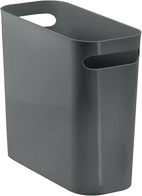 Petite poubelle en plastique mdesign, poubelle de 1,5 gallons/5,7 litres, poubelle avec poignées pour salle de bain, cuisine, bureau à domicile - peut contenir les déchets et le recyclage, hauteur 10" - collection aura, gris foncé. DIAYTAR COTE D'IVOIRE est une boutique en ligne généraliste qui propose plus de 300000 références de produits, faisant d'elle la boutique leader en Côte d'Ivoire. Elle offre une large gamme de produits allant de l'électronique à la mode en passant par les produits pour la maison. DIAYTAR COTE D'IVOIRE est le destinataire idéal pour ceux qui cherchent un large choix de produits en un seul endroit.