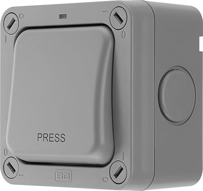 Interrupteur d'éclairage extérieur master plug wp14, résistant aux intempéries, simple, bidirectionnel, unipolaire, ip66