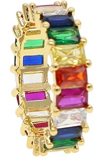 Bague de fiançailles en or rempli de bijoux de mode, baguette carrée arc-en-ciel cz pour femmes, bague d'éternité cubique colorée en zircone cubique. La boutique en ligne DIAYTAR COTE D'IVOIRE est la référence pour tous vos achats en ligne en Côte d'Ivoire. Elle propose une grande variété de produits de marques réputées, avec plus de 300 000 références disponibles. La boutique est facile à naviguer et les commandes sont traitées de manière rapide et sécurisée.
