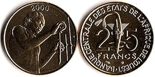 Afrique afrique de l'ouest pièce de 25 francs édition 2000 collection de pièces