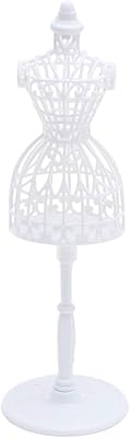 Helvety 5 pièces ensemble de jouets de poupée support de robe en tissu