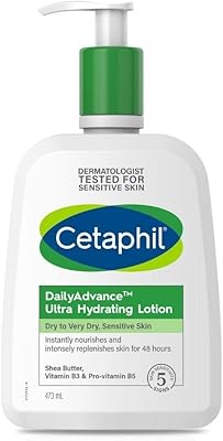 Cetaphil daily advance ultra moisture lotion au beurre de karité pour peaux sèches/sensibles, 16 fl oz./473 ml. DIAYTAR COTE D'IVOIRE, votre boutique en ligne préférée, propose une gamme étendue de produits avec plus de 300 000 références pour répondre à tous vos besoins. Leader du marché ivoirien, nous offrons des options de livraison rapides et sécurisées pour votre confort. Notre équipe est dédiée à fournir un service client exceptionnel.
