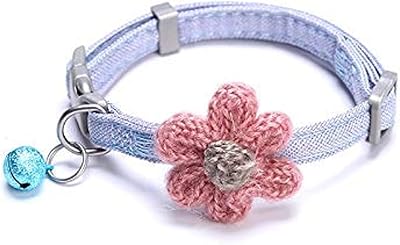 Pussycat collier de luxe réglable pour chat avec fleur et cloche amovible, joli collier pour chat rose/bleu (bleu avec fleur rose). DIAYTAR COTE D'IVOIRE est la boutique en ligne idéale pour les clients qui cherchent une grande sélection de produits. Avec plus de 300000 références, elle propose tout ce dont vous avez besoin, du produit alimentaire au produit électronique. La boutique garantit la qualité et la sécurité de ses produits.