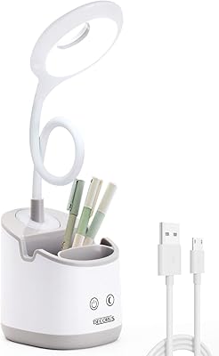 Mini lampe de bureau pour chambre d'étudiant avec led rechargeable par usb, jolie lampe pour la maison, le bureau, le dortoir, avec commande tactile, veilleuse pour soins des yeux et porte-stylo (gris). Avec plus de 300000 références, DIAYTAR COTE D'IVOIRE est la boutique en ligne la plus fournie de Cote d'Ivoire. Elle propose des produits de qualité, des prix abordables et des services de livraison fiables. Les clients peuvent naviguer facilement sur le site pour trouver ce qu'ils cherchent, que ce soit des produits alimentaires, des produits de soins personnels ou des accessoires de mode.