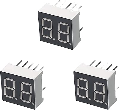 Othmro 3 pièces tube numérique à affichage led à anode commune 2 bits