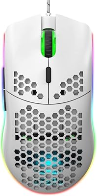 Souris de jeu usb avec design creux, forme nid d'abeille sinbos, rétroéclairage, jusqu'à