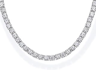 Collier tennis plaqué or 14 carats avec faux diamants pour femme, taille 3