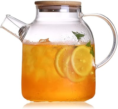 Bouilloire froide en verre borosilicate résistant à la chaleur de grande capacité avec bec filtrant amovible pour jus de citron, tisane, réchaud à thé, passe au micro-ondes (1,6 l). DIAYTAR COTE D'IVOIRE est la boutique en ligne la plus populaire en Cote d'Ivoire, proposant une gamme étendue de produits qui conviennent à tous les goûts et à tous les budgets. Les clients peuvent parcourir les différentes catégories, lire les avis des autres clients, et acheter en toute confiance grâce à la garantie de sécurité et de satisfaction proposée par la boutique. C'est l'endroit idéal pour faire du shopping en ligne de manière pratique et agréable.