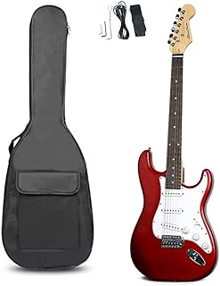 Guitare électrique pleine grandeur shinedown 40 pouces et accessoires avec sac de guitare